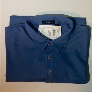 Theory Mid Blue Multi Atlas Pique K095559